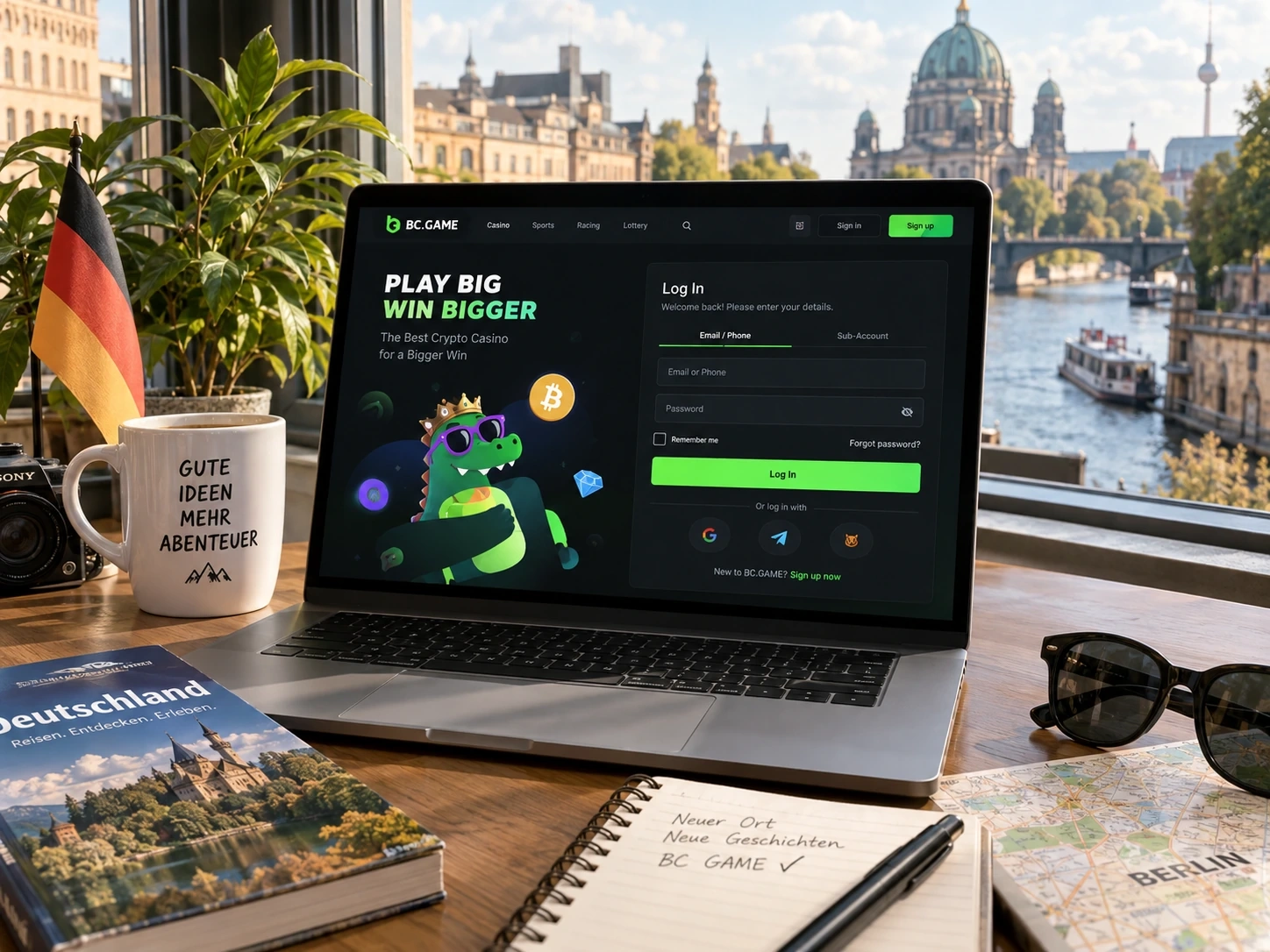 Sicherer Login bei BC Game Deutschland