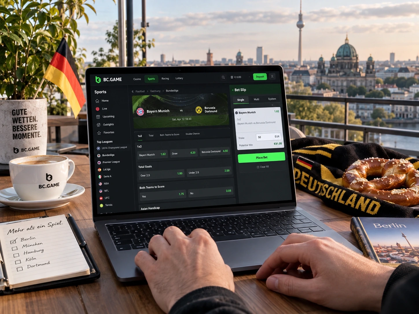 Sportwetten bei BC Game Deutschland